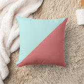 パステルコーラルピンクブルーグラフィックカ無地のラー クッション (ブランケット)