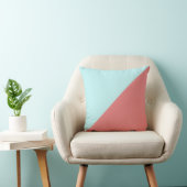 パステルコーラルピンクブルーグラフィックカ無地のラー クッション (椅子)