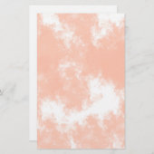 パステルコーラルピンク結婚の水彩文具 便箋 (正面/裏面)