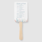 パステルコーラルリーフビーチ結婚式プログラム ハンドファン (裏面)