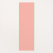 パステルコーラルリーフ無地のカラー |クラシック |エレガント | ヨガマット (正面)