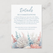 パステルコーラルリーフ – ビーチ結婚式詳細- エンクロージャーカード (裏面)