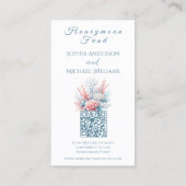 パステルコーラルリーフ・レジストリー・ハネムーン 名刺 (裏面)