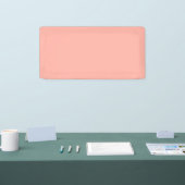 パステルコーラルリーフ 単色 | クラシック | エレガント 横断幕 (トレードショー)