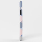 パステルコーラル赤面ピンクバイオレットブルーピクセルアート Case-Mate iPhoneケース (裏面/右)