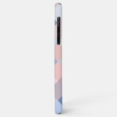 パステルコーラル赤面ピンクバイオレットブルーピクセルアート Case-Mate iPhoneケース (裏面/左)