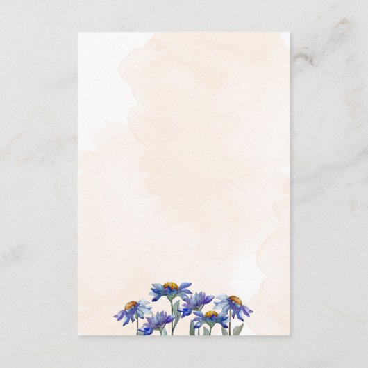 パステルコーラル&パープルデイジーズ結婚詳細 エンクロージャーカード (裏面)