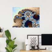 パステルコーラル ポスター (ホームオフィス)