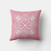  パステルゴシックかわいいおもしろいスカル原宿ピンク クッション (裏面)