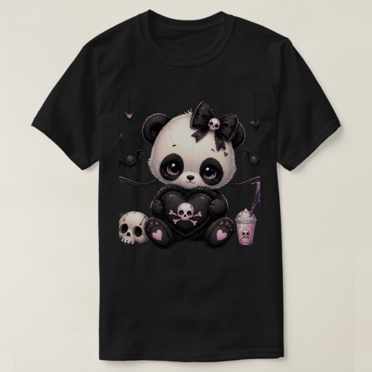 パステルゴシックかわいい動物 暗黒ファンタジー Tシャツ (デザイン正面)