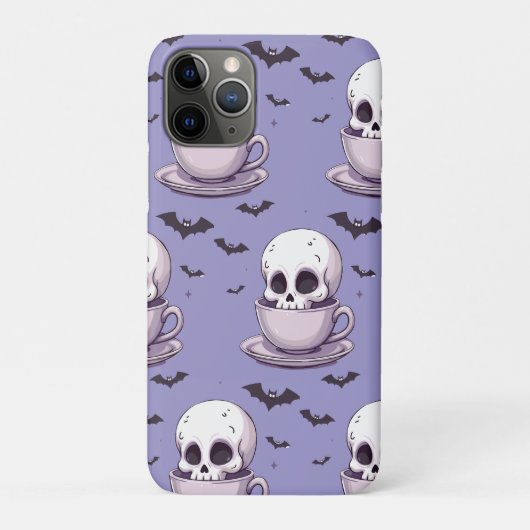 パステルゴシックのドクロのティーカップ Case-Mate iPhoneケース (裏)