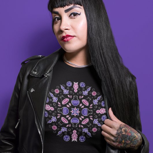 パステルゴシックウィッチポーションとパープルペンタグラム Tシャツ