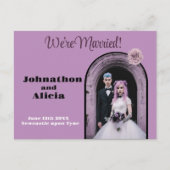 パステルゴシックウェディング発表ポストカード 案内ポストカード (正面)