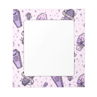 パステルゴシックカフィンパターン ノートパッド