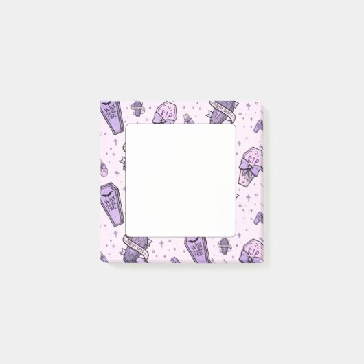 パステルゴシックカフィンパターン ポストイット (正面)