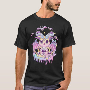 パステルゴシッククランパスキャットキュート不気味な悪魔キャット Tシャツ