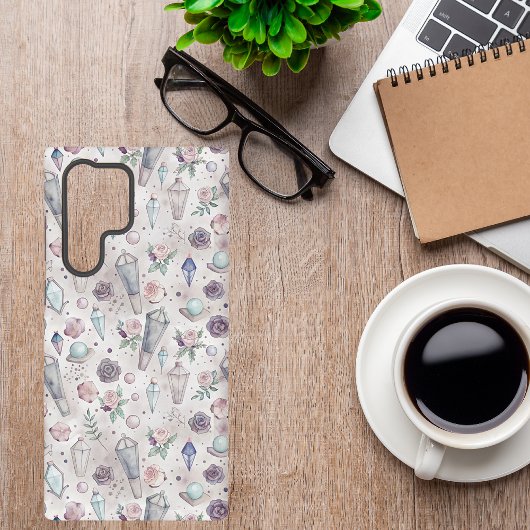 パステルゴシッククリスタルとバラ – 神秘的なウィッチー SAMSUNG GALAXYケース