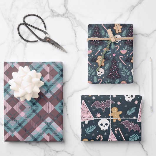 パステルゴシッククリスマス ラッピングペーパーシート (正面)