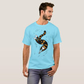 パステルゴシックスイミングキャットスケルトン Tシャツ (正面フル)