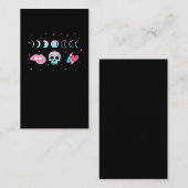 パステルゴシックスカルムーンかわいいメイクアップウィッチ 名刺 (正面/裏面)