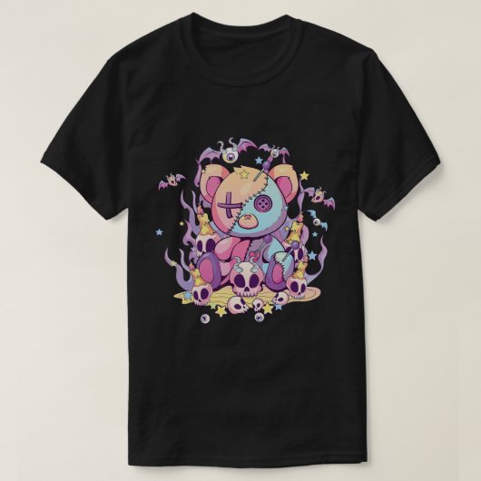 パステルゴシックテディベアブードゥー人形可愛い美学 Tシャツ (デザイン正面)