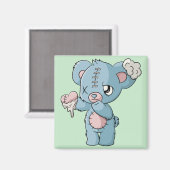 パステルゴシックテディベア マグネット (正面/裏面)