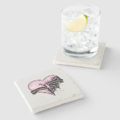 パステルゴシックハート |感情的で無感情 ストーンコースター (横)