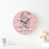 パステルゴシックバホメットと猫とカラス ラージ壁時計 (ホーム)