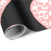 パステルゴシックバレンティインピンクハートスカル ラッピングペーパー (ロールコーナー)