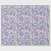 パステルゴシックフローラスカル&バラボーン ラッピングペーパー (フラット)