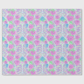 パステルゴシックフローラバラ&リブケージスケルトン ラッピングペーパー (フラット)