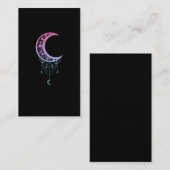 パステルゴシックムーンかわいいエステティッククレセント 名刺 (正面/裏面)