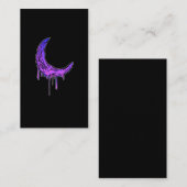 パステルゴシックムーンかわいいズキーモークレセント 名刺 (正面/裏面)