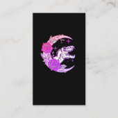 パステルゴシックムーンかわいいトレックスクレセントフラワーズ 名刺 (正面)