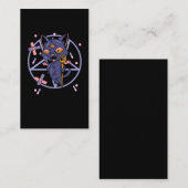 パステルゴシックムーンウィッカ信者アニマルキャット 名刺 (正面/裏面)