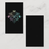 パステルゴシックムーンゴシックウィッカクレセントバタフライ 名刺 (正面/裏面)