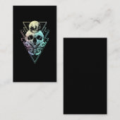 パステルゴシックムーンスカルゴシックウィッカクレセントモス 名刺 (正面/裏面)