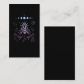 パステルゴシックムーン昆虫ゴシックウィッカクレセントビー 名刺 (正面/裏面)