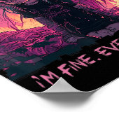 パステルゴシックメンヘラ私は悲し素晴らしいアニメガール怖い ポスター (角)