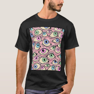 パステルゴシックワイルドコアビッグ眼球不気味不気味A Tシャツ