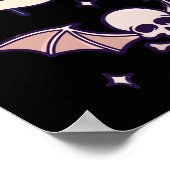 パステルゴシック不気味なかわいいギフトチビ（小さくかわいく書いた感じ）ハロウィーン ポスター (角)