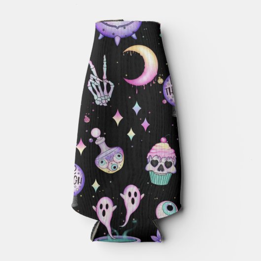 パステルゴシック模様ダーク ボトルクーラー (正面)