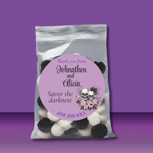 パステルゴシック結婚のステッカーの好意ラベルアクセサリ ラウンドシール