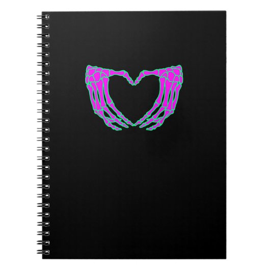 パステルゴシック衣類、スケルトンハートハンド ノートブック (正面)