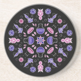 パステルゴシック魔女ポーションpentagram pink purple コースター