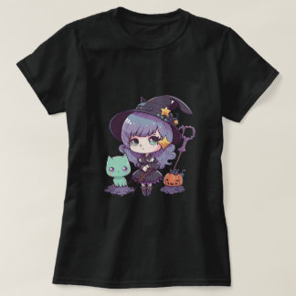 パステルゴスウィッチと猫のハロウィンTシャツ Tシャツ