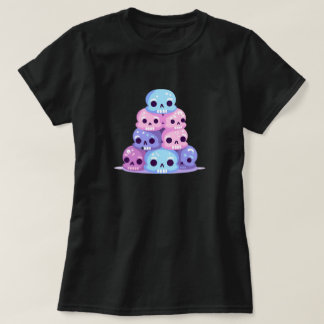 パステルゴス可愛いドクロの山Tシャツ Tシャツ