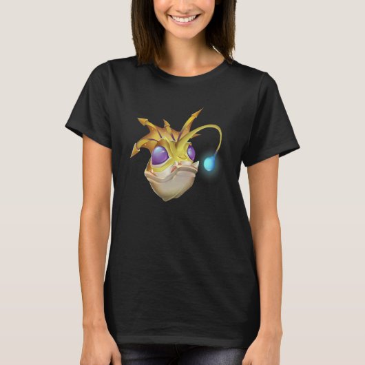 パステルゴス アンコウ 深海生物 魚 アクアリウム Tシャツ (正面)