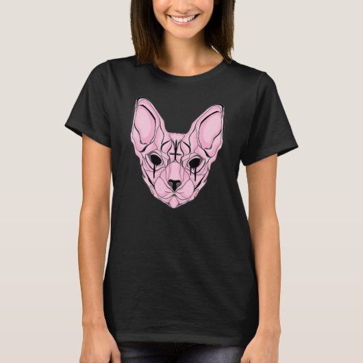 パステルゴス スフィンクス猫 Tシャツ (正面)