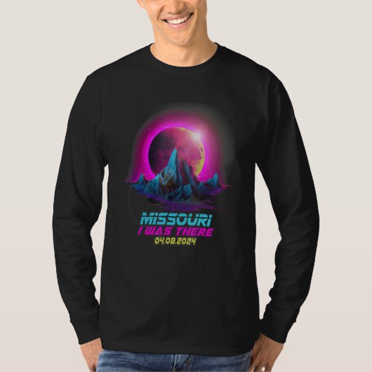 パステルゴス ヴェイパーウェーブ 2024年皆既日食 ミス Tシャツ (正面)